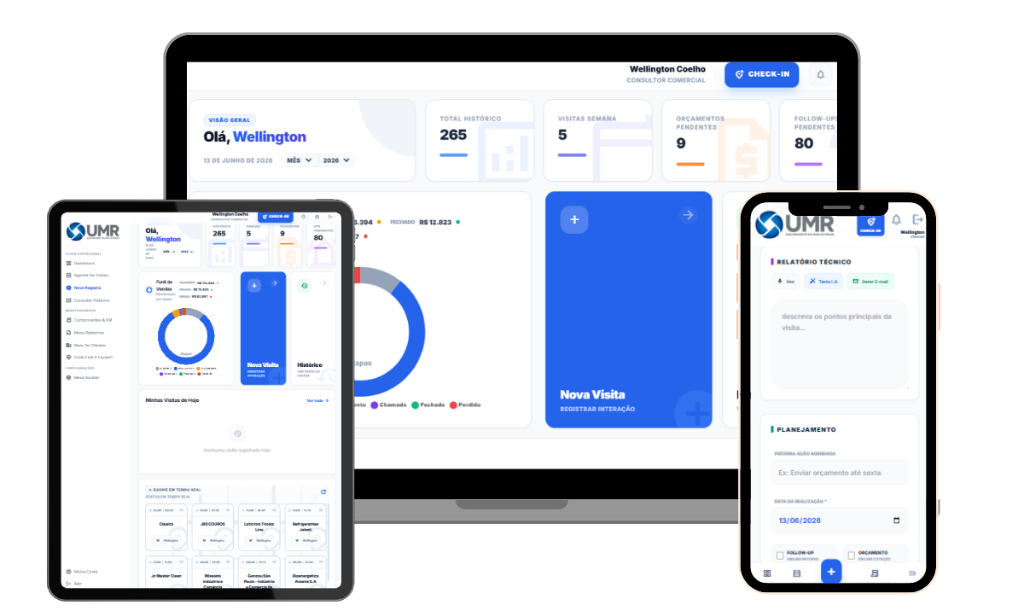 Gestão Comercial App Mockup
